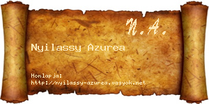 Nyilassy Azurea névjegykártya